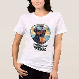 Sommerlaune-Hund – Cooles Strand-Mood-Shirt Tri-Blend Shirt