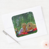 Sommerlektüre Quadratischer Aufkleber (Umschlag)