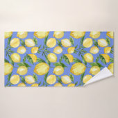 Sommerlemonat Italien Blau Badehandtuch (Badehandtuch)