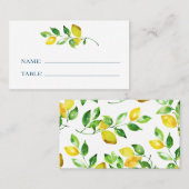 Sommerlemonen und Folien Platzkarte (Vorne/Hinten)