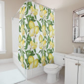 Sommerlemonen und Zitronenblütenmuster Duschvorhang (Beispiel)