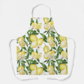 Sommerlemonen und Zitronenblütenmuster Schürze (Vorderseite)