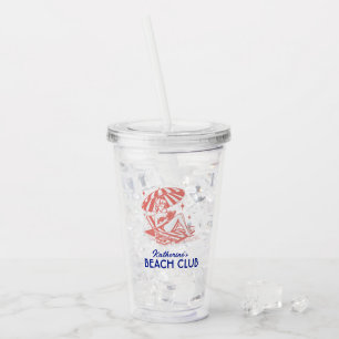 Sommerlese Blue Beach Club Party Acryltrinkbecher