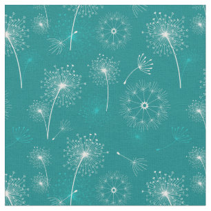 Sommerleuchter Aquamarin und Weiß-Blumenmuster Stoff