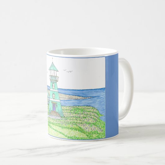 SommerLeuchtturm 3 Kaffeetasse (VorderseiteRechts)