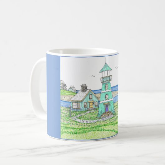 SommerLeuchtturm 3 Kaffeetasse (Vorderseite Links)