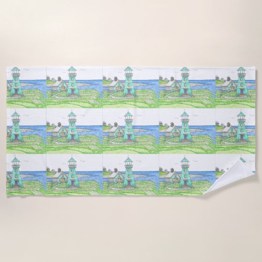 SommerLeuchtturm 3; Strandtuch (Vorderseite)