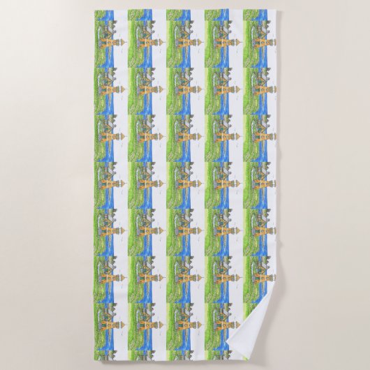 SommerLeuchtturm 4; Strandtuch (Vorderseite)