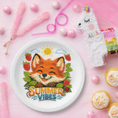 Sommerlich mit Fuchsdesign Pappteller (Party)