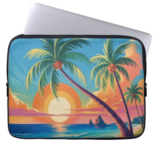Sommerliche Atmosphäre Laptopschutzhülle (Vorderseite)