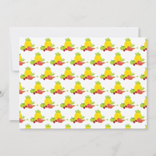 Sommerliche Bauern Markt Gemüse Picknick Geburtsta Einladung (Rückseite)