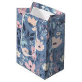 Sommerliche Blume Abstrakt Mittlere Geschenktüte (Vorderseite Schrägansicht)