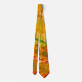 Sommerliche Blume abstrakt Orangengelb Krawatte (Rückseite)