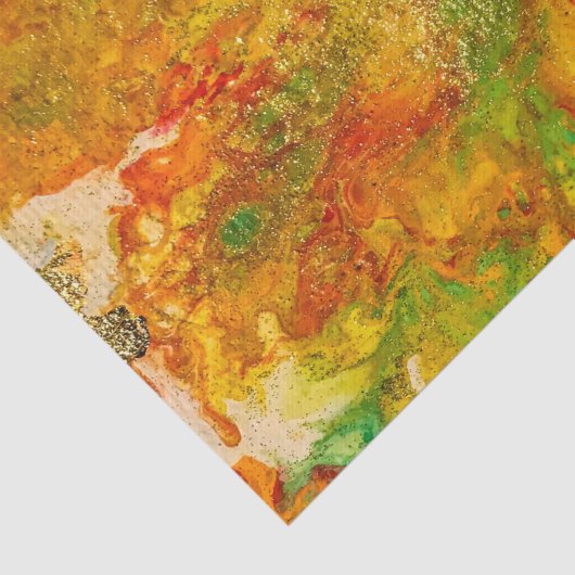 Sommerliche Blume abstrakt Orangengelb Seidenpapier (Ausschnitt)