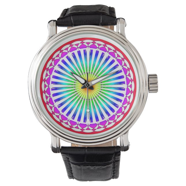 Sommerliche Blume Armbanduhr (Vorderseite)