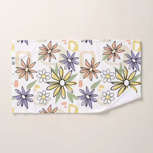Sommerliche Blume Badhandtuch Set (Handtuch)
