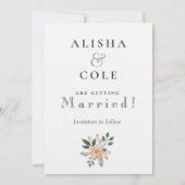 Sommerliche Blume, bei denen Hochzeiten das Datum Einladung (Rückseite)