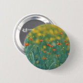 Sommerliche Blume (Blumenfeld) (Rote Blume) Button (Vorne & Hinten)