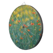 Sommerliche Blume (Blumenfeld) (Rote Blume) Dartscheibe (Vorderseite rechts)