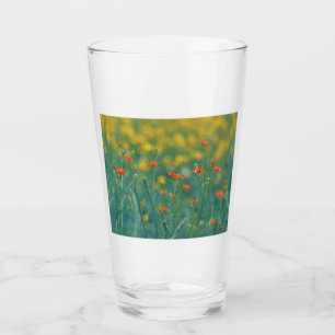 Sommerliche Blume (Blumenfeld) (Rote Blume) Glas