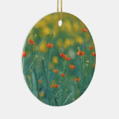 Sommerliche Blume (Blumenfeld) (Rote Blume) Keramik Ornament (Rechts)