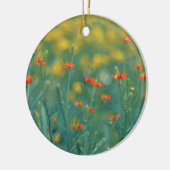 Sommerliche Blume (Blumenfeld) (Rote Blume) Keramik Ornament (Links)