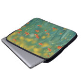 Sommerliche Blume (Blumenfeld) (Rote Blume) Laptopschutzhülle (Vorne Knopf)