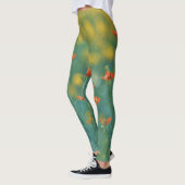 Sommerliche Blume (Blumenfeld) (Rote Blume) Leggings (Links)