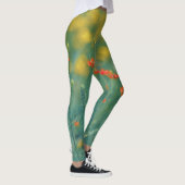 Sommerliche Blume (Blumenfeld) (Rote Blume) Leggings (Rechts)