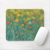 Sommerliche Blume (Blumenfeld) (Rote Blume) Mousepad (Mit Mouse)