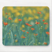 Sommerliche Blume (Blumenfeld) (Rote Blume) Mousepad (Vorne)