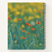 Sommerliche Blume (Blumenfeld) (Rote Blume) Notizblock (Rückseite)