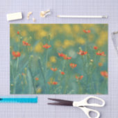 Sommerliche Blume (Blumenfeld) (Rote Blume) Seidenpapier (Handwerk)