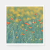 Sommerliche Blume (Blumenfeld) (Rote Blume) Serviette (Vorderseite)