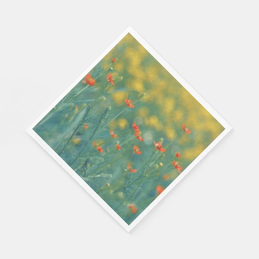Sommerliche Blume (Blumenfeld) (Rote Blume) Serviette (Ecke)