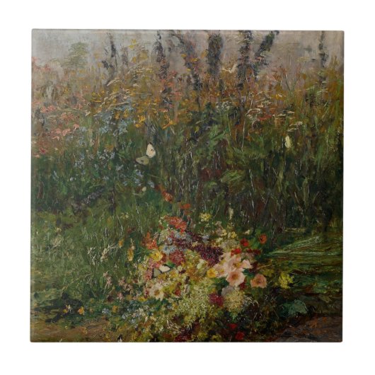 Sommerliche Blume des Feldes Fliese (Vorderseite)