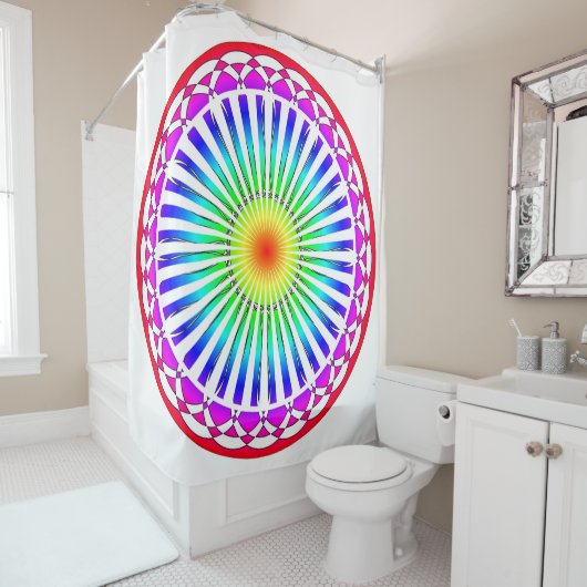 Sommerliche Blume Duschvorhang (Beispiel)