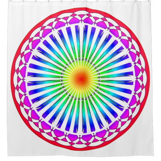 Sommerliche Blume Duschvorhang (Vorderseite)