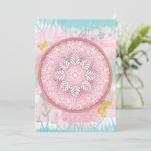 Sommerliche Blume Einladung (Stehend Vorderseite)