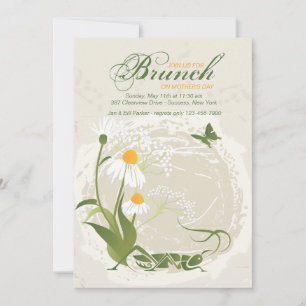 Sommerliche Blume Einladung Muttertag