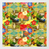 Sommerliche Blume Fensteraufkleber (Blatt)