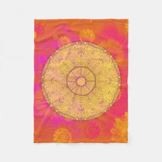 Sommerliche Blume Fleecedecke (Vorderseite)