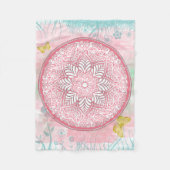 Sommerliche Blume Fleecedecke (Vorderseite)