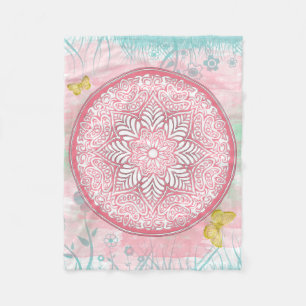 Sommerliche Blume Fleecedecke