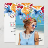 Sommerliche Blume Foto Einladung (Vorne/Hinten)