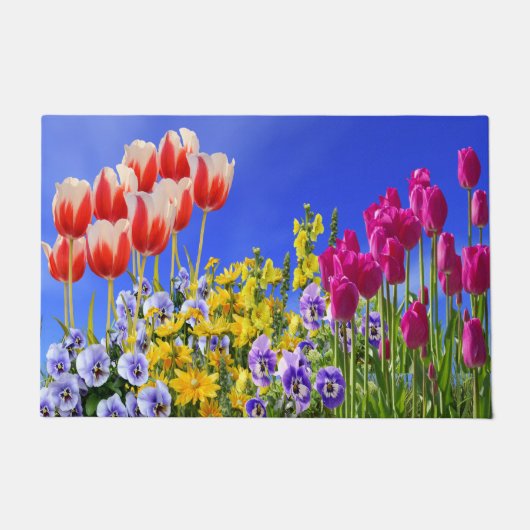 Sommerliche Blume Fußmatte (Vorderseite)