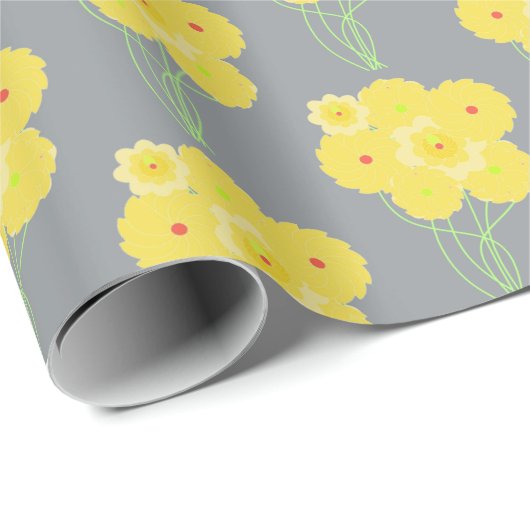 Sommerliche Blume Geschenkpapier (Rolleneckpunkt)