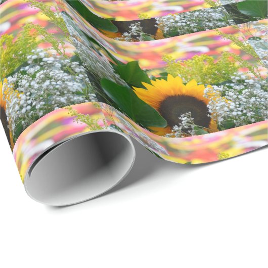 Sommerliche Blume Geschenkpapier (Rolleneckpunkt)