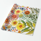 Sommerliche Blume Geschenkpapier (Ungerollt)