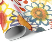 Sommerliche Blume Geschenkpapier (Rolleneckpunkt)